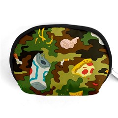 Urban Camo Green Brown Grey Pizza Strom Accessory Pouches (medium)  by Mariart