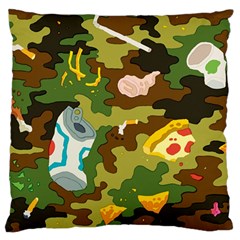 Urban Camo Green Brown Grey Pizza Strom Standard Flano Cushion Case (two Sides) by Mariart