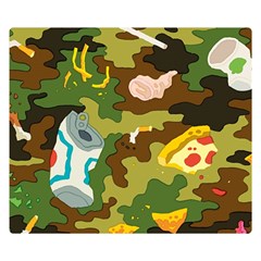 Urban Camo Green Brown Grey Pizza Strom Double Sided Flano Blanket (small)  by Mariart