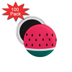 Watermelon Red Green White Black Fruit 1 75  Magnets (100 Pack)  by Mariart