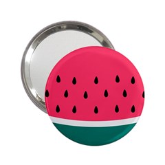 Watermelon Red Green White Black Fruit 2 25  Handbag Mirrors by Mariart