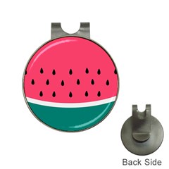 Watermelon Red Green White Black Fruit Hat Clips With Golf Markers by Mariart