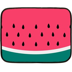 Watermelon Red Green White Black Fruit Double Sided Fleece Blanket (mini)  by Mariart