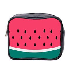 Watermelon Red Green White Black Fruit Mini Toiletries Bag 2-side by Mariart