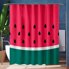 Watermelon Red Green White Black Fruit Shower Curtain 60  X 72  (medium)  by Mariart