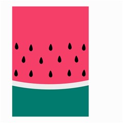 Watermelon Red Green White Black Fruit Small Garden Flag (two Sides) by Mariart