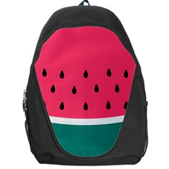 Watermelon Red Green White Black Fruit Backpack Bag by Mariart