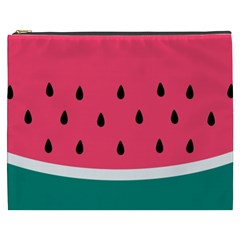 Watermelon Red Green White Black Fruit Cosmetic Bag (xxxl)  by Mariart