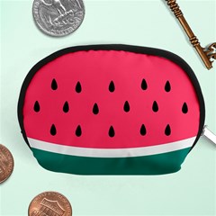 Watermelon Red Green White Black Fruit Accessory Pouches (medium)  by Mariart