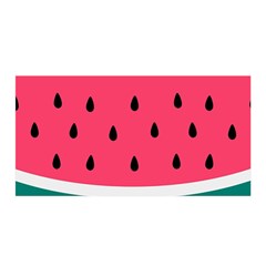 Watermelon Red Green White Black Fruit Satin Wrap by Mariart