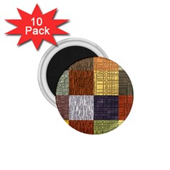 Blocky Filters Yellow Brown Purple Red Grey Color Rainbow 1 75  Magnets (10 Pack)  by Mariart