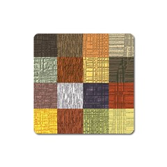 Blocky Filters Yellow Brown Purple Red Grey Color Rainbow Square Magnet by Mariart