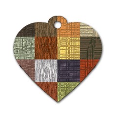 Blocky Filters Yellow Brown Purple Red Grey Color Rainbow Dog Tag Heart (two Sides) by Mariart