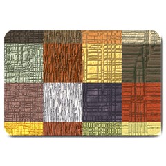 Blocky Filters Yellow Brown Purple Red Grey Color Rainbow Large Doormat  by Mariart