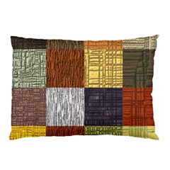 Blocky Filters Yellow Brown Purple Red Grey Color Rainbow Pillow Case by Mariart