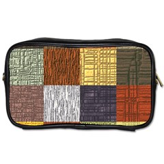 Blocky Filters Yellow Brown Purple Red Grey Color Rainbow Toiletries Bags by Mariart