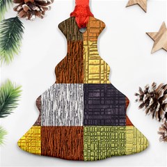 Blocky Filters Yellow Brown Purple Red Grey Color Rainbow Ornament (christmas Tree)  by Mariart