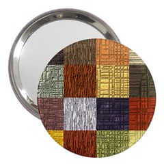 Blocky Filters Yellow Brown Purple Red Grey Color Rainbow 3  Handbag Mirrors by Mariart