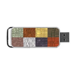 Blocky Filters Yellow Brown Purple Red Grey Color Rainbow Portable Usb Flash (two Sides) by Mariart