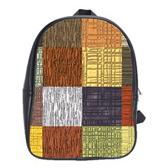 Blocky Filters Yellow Brown Purple Red Grey Color Rainbow School Bags (xl)  by Mariart