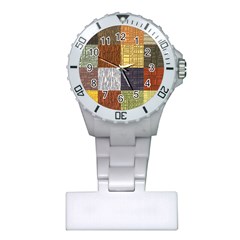 Blocky Filters Yellow Brown Purple Red Grey Color Rainbow Plastic Nurses Watch by Mariart