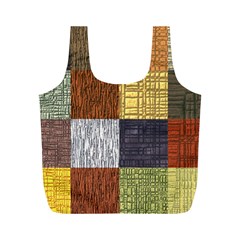 Blocky Filters Yellow Brown Purple Red Grey Color Rainbow Full Print Recycle Bags (m)  by Mariart