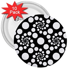 Pattern 3  Buttons (10 pack) 