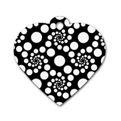 Pattern Dog Tag Heart (One Side)