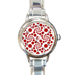 Pattern Round Italian Charm Watch