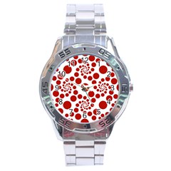 Pattern Stainless Steel Analogue Watch