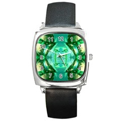 Green Lantern 3d Effect Square Metal Watch by 3Dbjvprojats