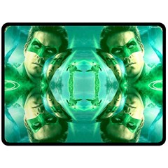 Green Lantern 3d Effect Fleece Blanket (large)  by 3Dbjvprojats