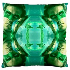 Green Lantern 3d Effect Large Flano Cushion Case (two Sides) by 3Dbjvprojats