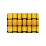 Rough Gold Weaving Pattern Magnet (Name Card) Front