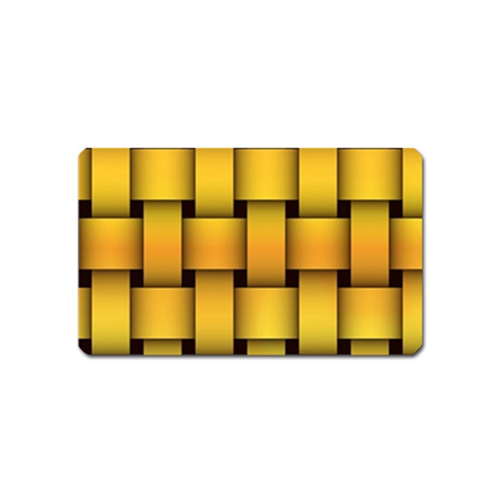 Rough Gold Weaving Pattern Magnet (Name Card)