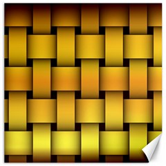 Rough Gold Weaving Pattern Canvas 20  X 20   by Simbadda