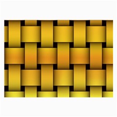 Rough Gold Weaving Pattern Large Glasses Cloth (2-side) by Simbadda