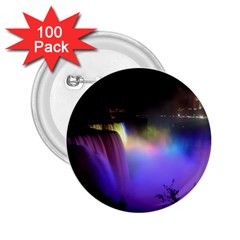 Niagara Falls Dancing Lights Colorful Lights Brighten Up The Night At Niagara Falls 2 25  Buttons (100 Pack)  by Simbadda