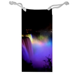 Niagara Falls Dancing Lights Colorful Lights Brighten Up The Night At Niagara Falls Jewelry Bag by Simbadda