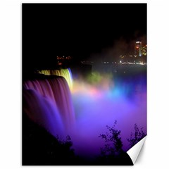 Niagara Falls Dancing Lights Colorful Lights Brighten Up The Night At Niagara Falls Canvas 12  X 16   by Simbadda