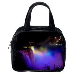 Niagara Falls Dancing Lights Colorful Lights Brighten Up The Night At Niagara Falls Classic Handbags (one Side) by Simbadda