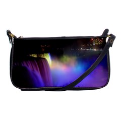 Niagara Falls Dancing Lights Colorful Lights Brighten Up The Night At Niagara Falls Shoulder Clutch Bags by Simbadda