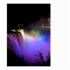 Niagara Falls Dancing Lights Colorful Lights Brighten Up The Night At Niagara Falls Small Garden Flag (two Sides) by Simbadda