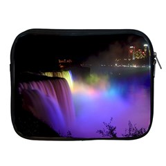 Niagara Falls Dancing Lights Colorful Lights Brighten Up The Night At Niagara Falls Apple Ipad 2/3/4 Zipper Cases by Simbadda