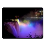 Niagara Falls Dancing Lights Colorful Lights Brighten Up The Night At Niagara Falls Double Sided Fleece Blanket (Small)  45 x34  Blanket Front