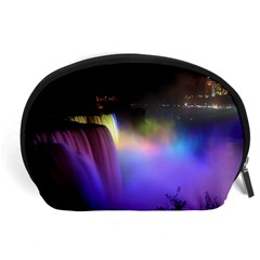 Niagara Falls Dancing Lights Colorful Lights Brighten Up The Night At Niagara Falls Accessory Pouches (large)  by Simbadda