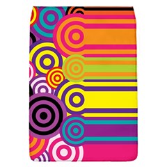 Retro Circles And Stripes Colorful 60s And 70s Style Circles And Stripes Background Flap Covers (l)  by Simbadda