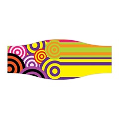 Retro Circles And Stripes Colorful 60s And 70s Style Circles And Stripes Background Stretchable Headband