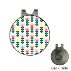 Floral Wallpaer Pattern Bright Bright Colorful Flowers Pattern Wallpaper Background Hat Clips With Golf Markers by Simbadda