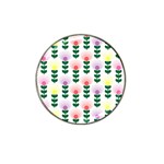 Floral Wallpaer Pattern Bright Bright Colorful Flowers Pattern Wallpaper Background Hat Clip Ball Marker (4 pack) Front